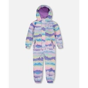 NWOT Deux par Deux Kids Unisex Printed Mid-season One-Piece Outerwear - Size 7